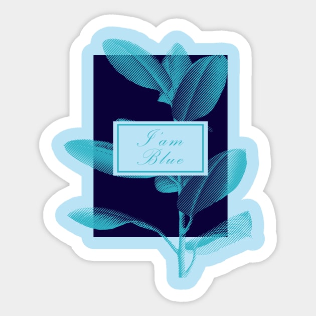 love the color blue Sticker by Neznaika 